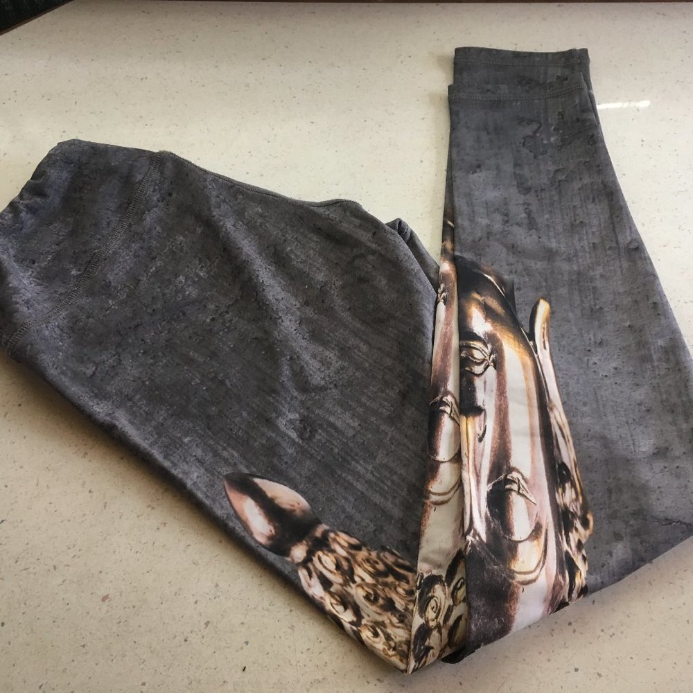 Noli Yoga Pants leggings Buddha print M